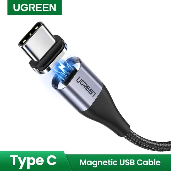 Ugreen สายชาร์จ Micro Usb Type C แม่เหล็ก 3A 100 ซม. ชาร์จเร็ว - Image 6