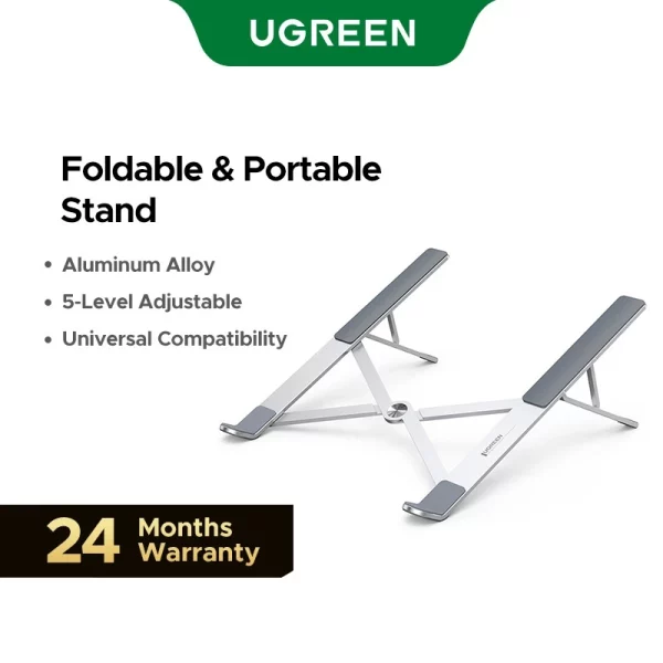 [ฟรีกระเป๋าเก็บ] UGREEN ขาตั้งแล็ปท็อป คอมพิวเตอร์ โน๊ตบุ๊ก แบบพกพา พับได้ ปรับได้ สําหรับ MacBook 10-16 นิ้ว