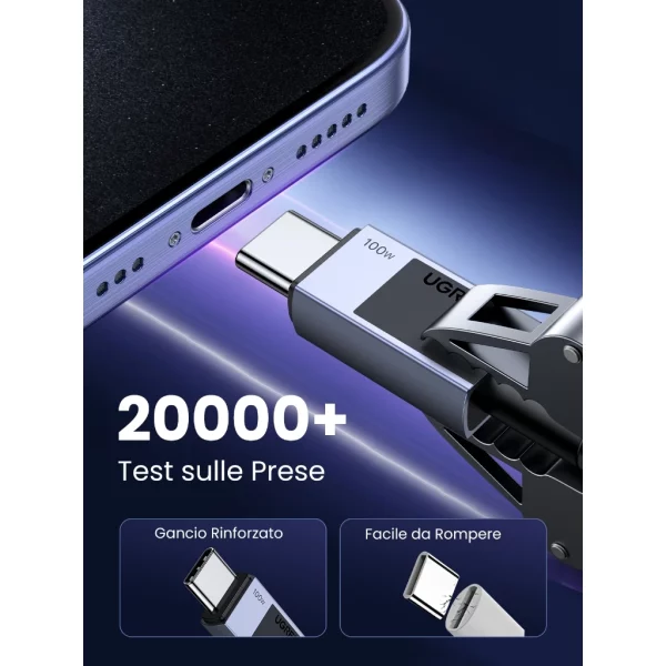 UGREEN รุ่น L512 สายชาร์จ CtoC  USB2.0 Fast charge รองรับการชาร์จสูงสุด PD100W / 240W ความยาว 1 เมตร - Image 7