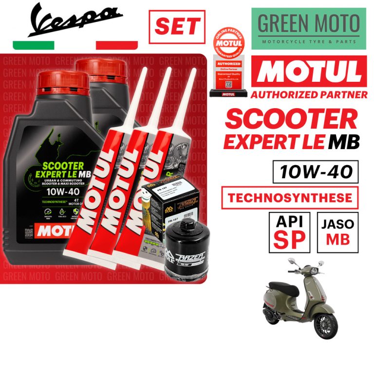 รีวิว Motul Scooter Expert LE น้ำมันเครื่อง 10W-40 0.8L x2 ชุดเปลี่ยนถ่ายน้ำมันเครื่อง เฟืองท้าย ไส้กรอง FR-197 สำหรับ Vespa ของแท้ ร้าน GREEN MOTO