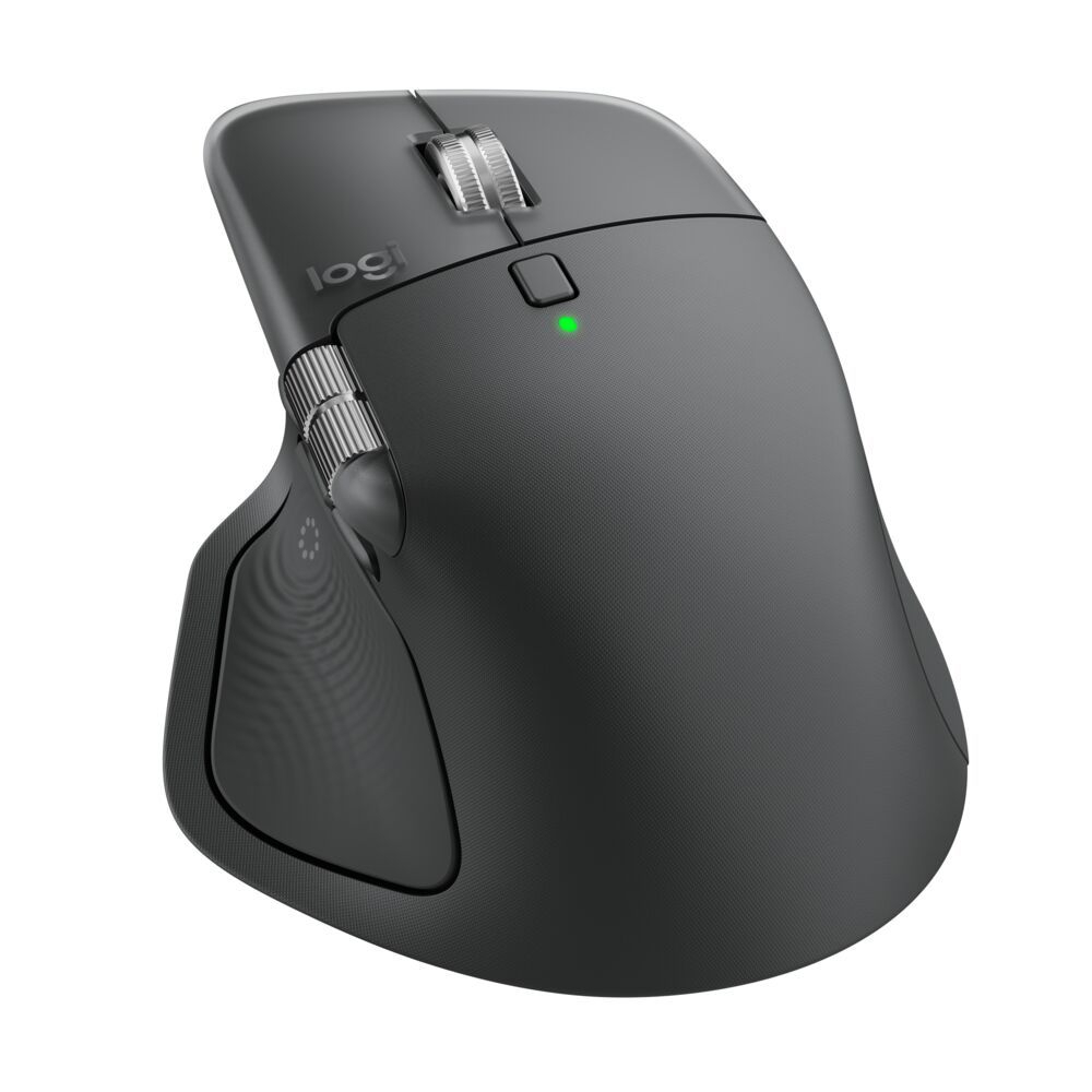 การออกแบบตามหลักสรีรศาสตร์และล้อเลื่อนนิ้วโป้ง Logitech MX Master 4